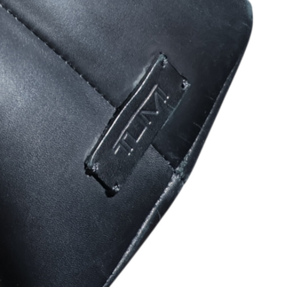 TUMI Chatham East West Satchel Bag Gray Pinstripe Wool & Leather MSRP $495 Italy - Picture 5 of 16